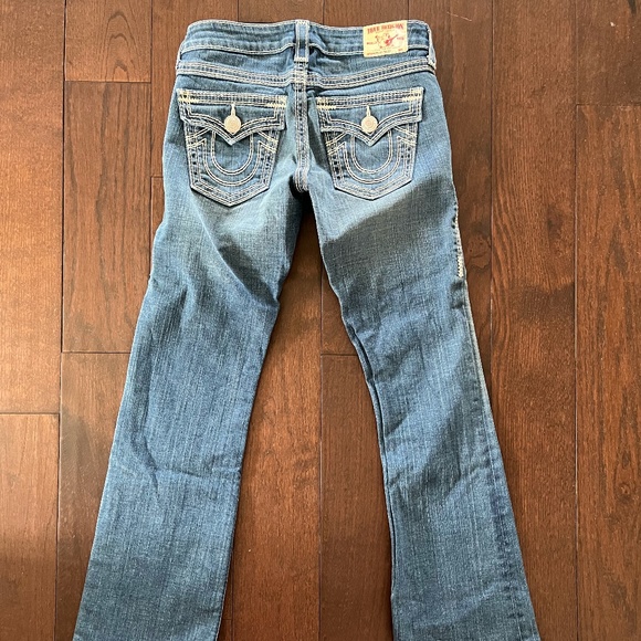 Women’s True Religion Light Blue Billy Straight Leg Jeans 27 - Picture 3 of 4